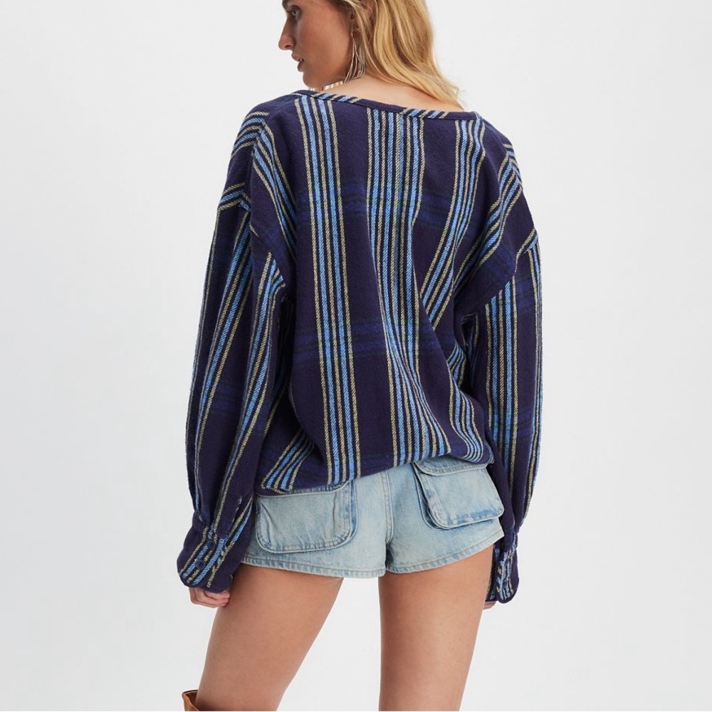 Free People We The Free Perfect In Plaid Pullover - Picture 3 of 11